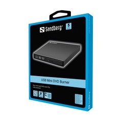 Sandberg USB Mini DVD Burner - Powerful External DVD Writer for Easy Data Storage & Backup (5705730133664)